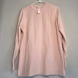 Lululemon Women's Sz L Take It All Crew Neck Sweater Strawberry Milkshake Relax